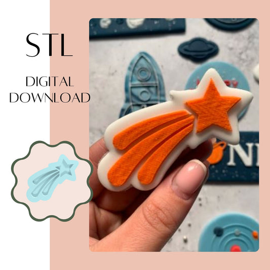 Shooting Star embosser & cookie cutter STL