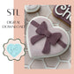 Heart with Bow embosser & cookie cutter STL