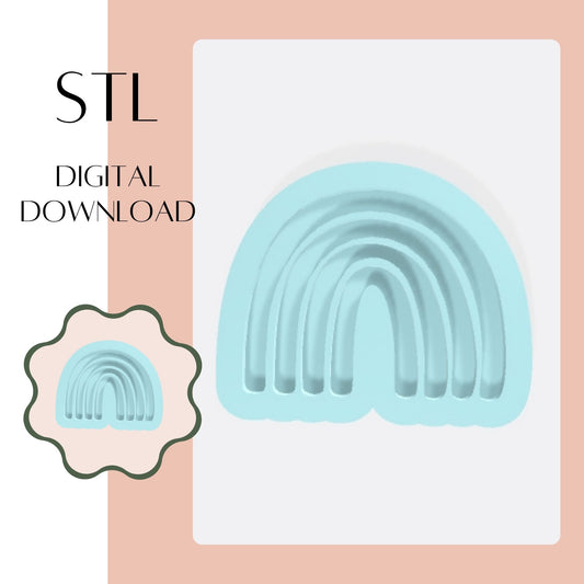 Boho Rainbow embosser & cookie cutter STL