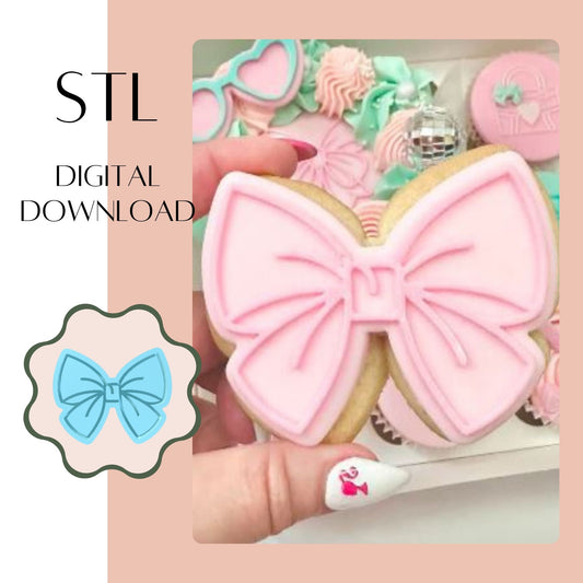 Bow #2 Maxi & Mini embosser & cookie cutter STL
