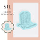 Cow Girl Boots embosser & cookie cutter STL