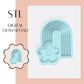 Flower Rainbow embosser & cookie cutter STL