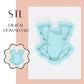 Frilly Baby grow 2 embosser & cookie cutter STL