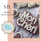 Mon Cheri embosser & cookie cutter STL