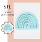 Rainbow Heart embosser & cookie cutter STL