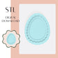 Scalloped Easter Egg embosser & cookie cutter STL