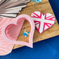 Acrylic Union Jack Heart Embosser & cutter set