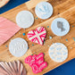 Acrylic Union Jack Heart Embosser & cutter set