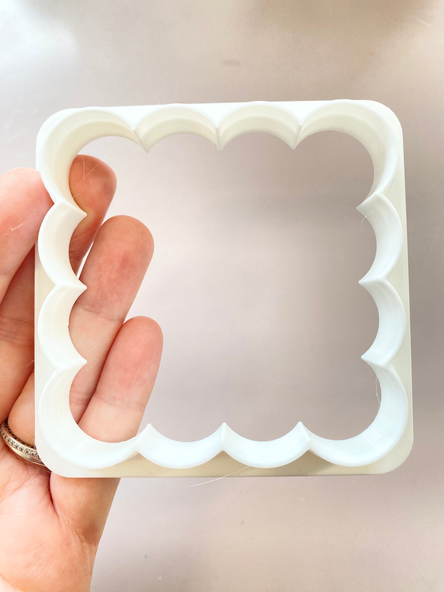 8cm Scalloped Square Cookie Cutter