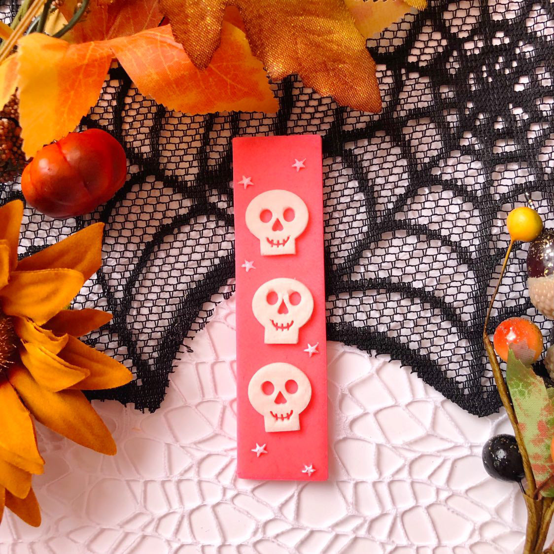 Rectangle Skulls Halloween Embosser